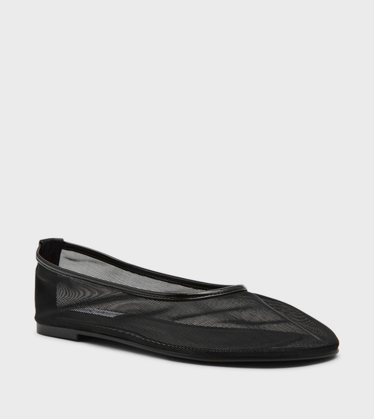 MEADOW Pointed Toe Mesh Ballerinas