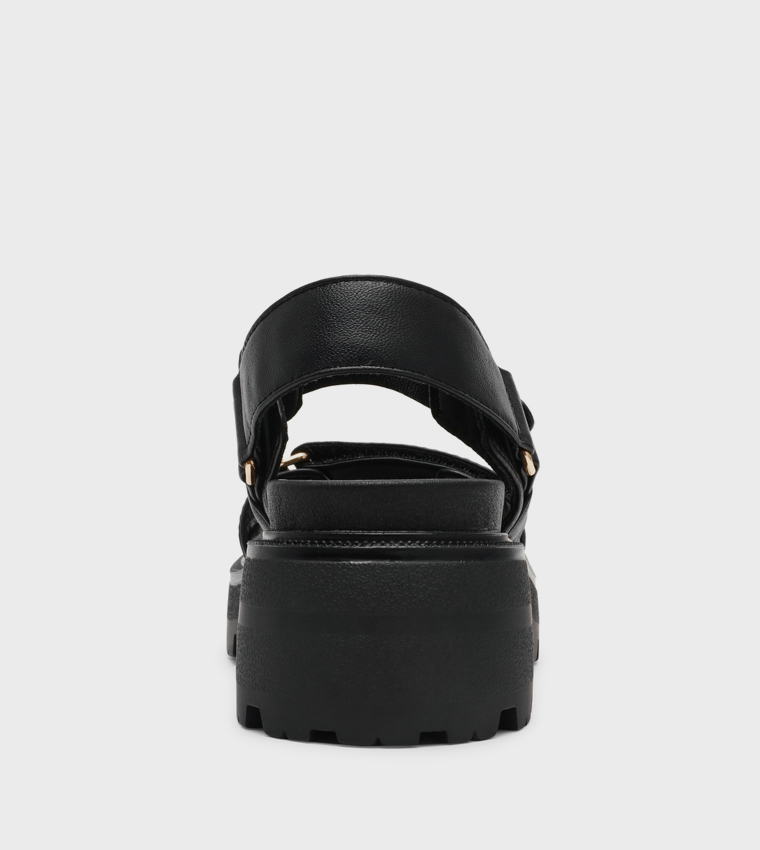SUPERMONA Velcro Closure Platform Sandals