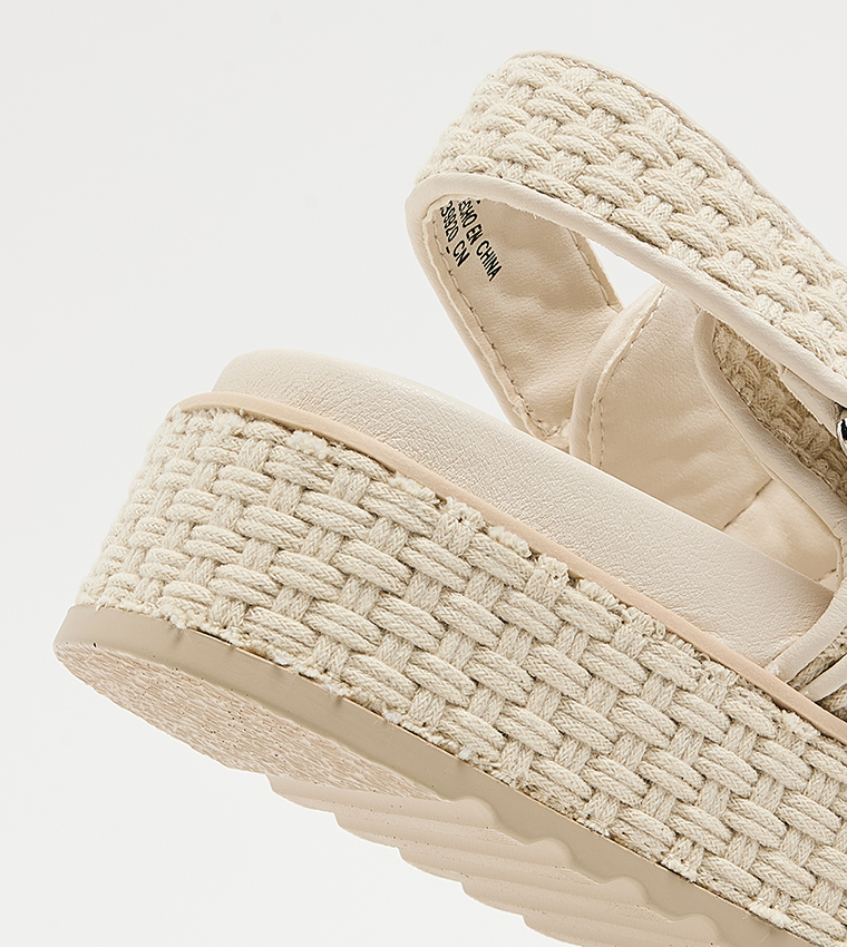 BIGMONA Velcro Closure Wedge Sandals