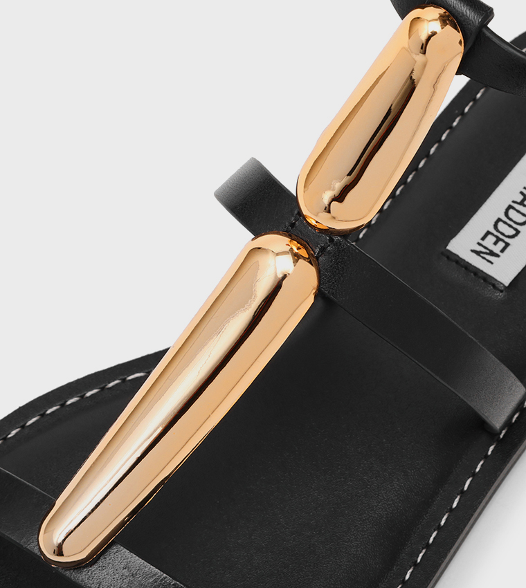 ALMA Metal Accent Flat Sandals