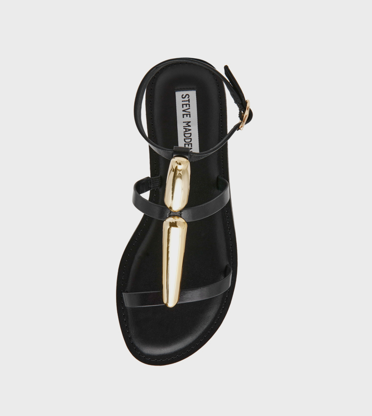 ALMA Metal Accent Flat Sandals