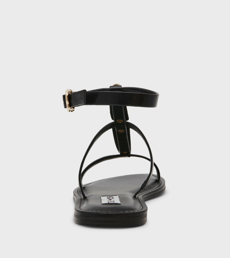 ALMA Metal Accent Flat Sandals