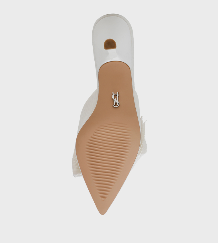 MISSY Bow Detail Pointed Toe Mule Pumps