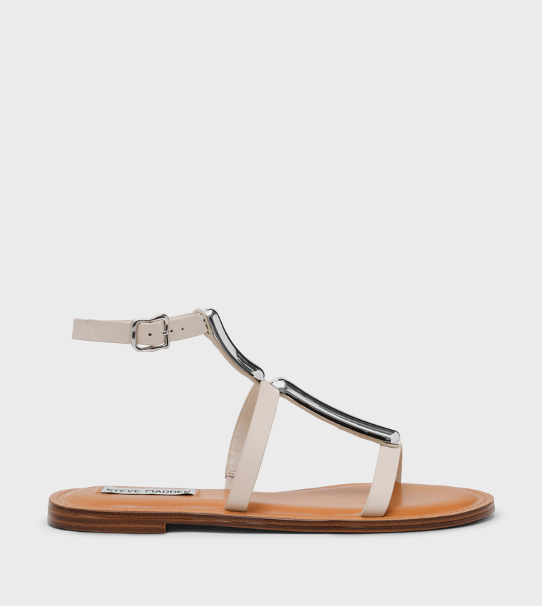 ALMA Metal Accent Flat Sandals