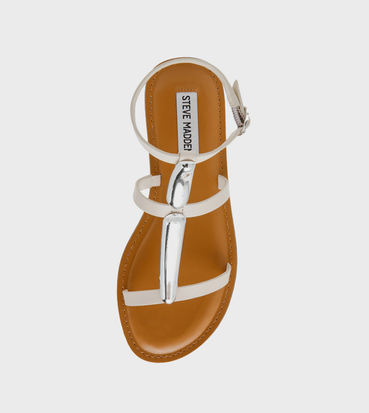 ALMA Metal Accent Flat Sandals