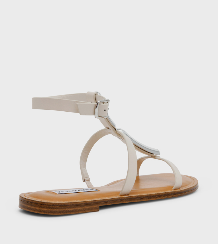 ALMA Metal Accent Flat Sandals