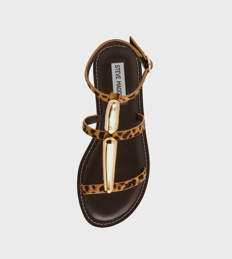 ALMA-L Metal Accent Flat Sandals