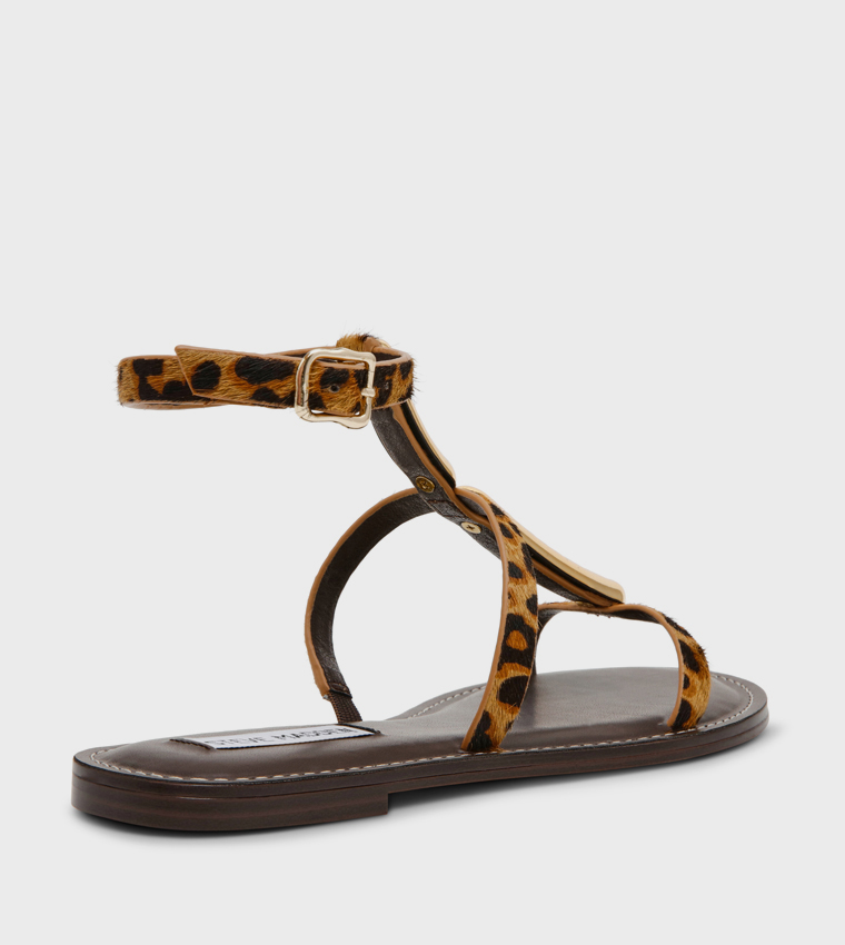 ALMA-L Metal Accent Flat Sandals