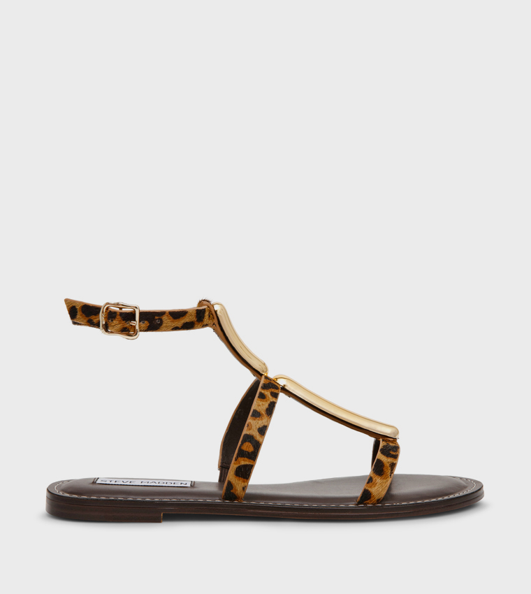 ALMA-L Metal Accent Flat Sandals