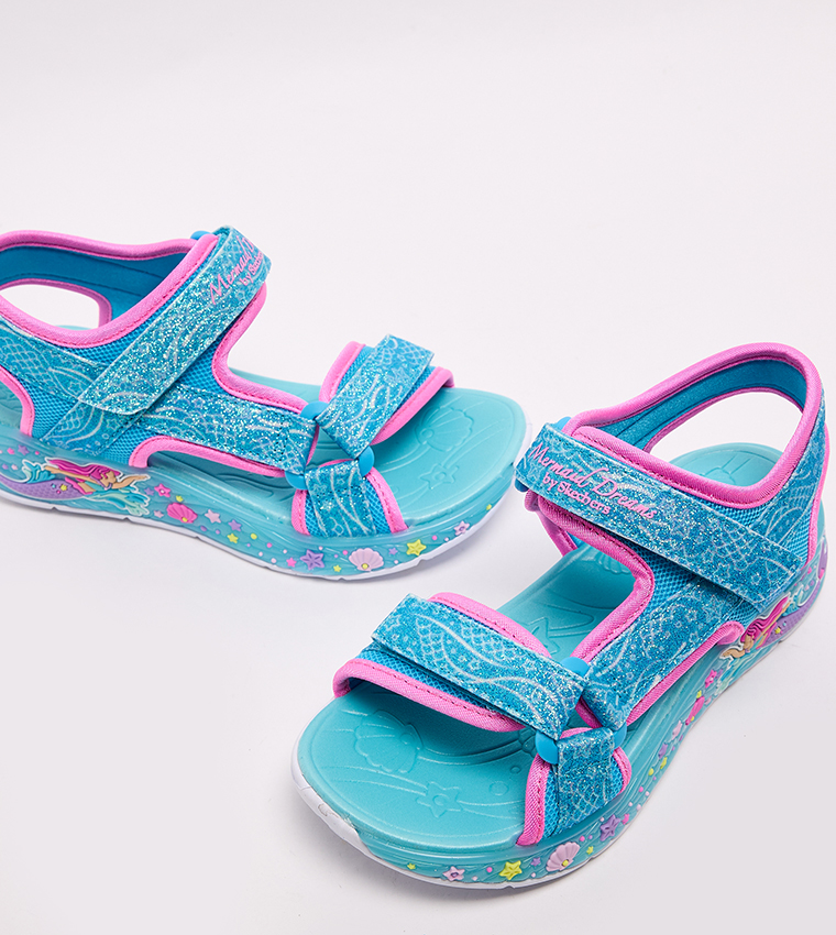 MERMAID DREAMS Velcro Closure Sandals