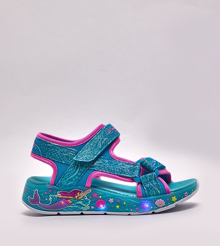 MERMAID DREAMS Velcro Closure Sandals