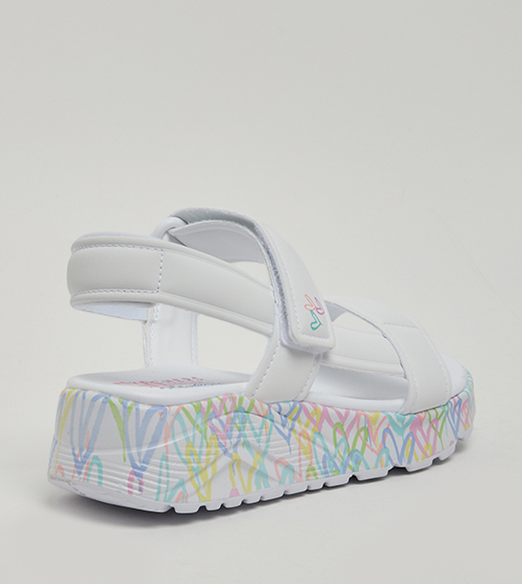 Skechers  Heel Sandals - White Casual Sandals
