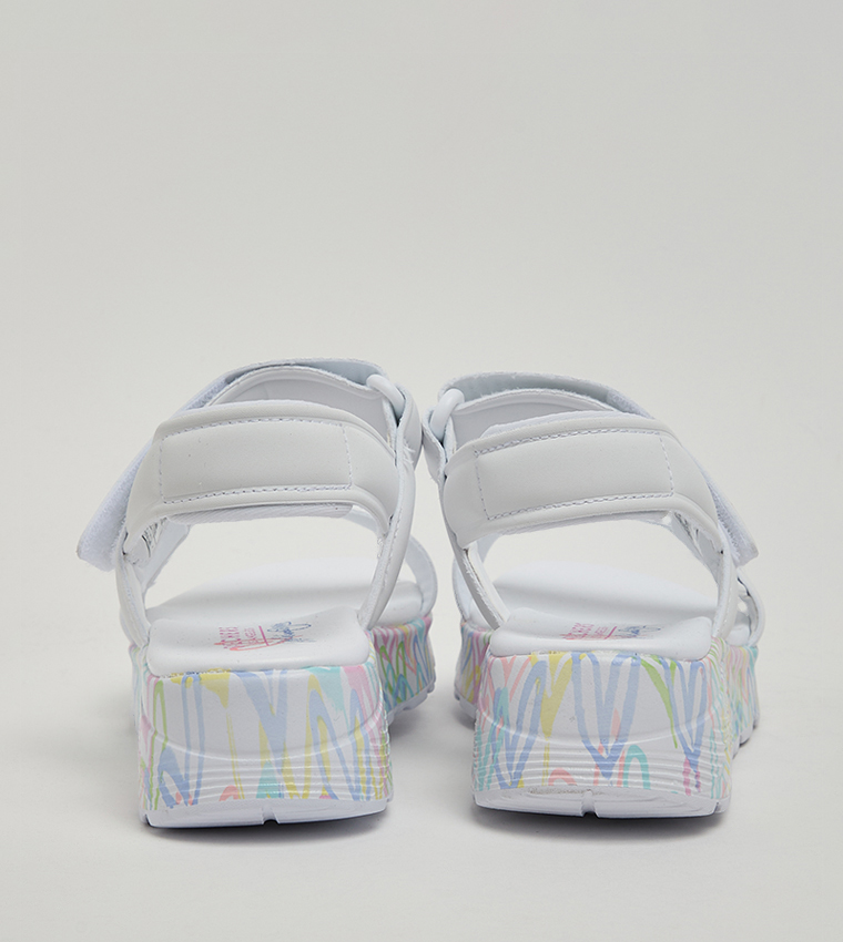 Skechers  Heel Sandals - White Casual Sandals
