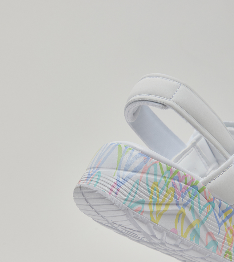 Skechers  Heel Sandals - White Casual Sandals