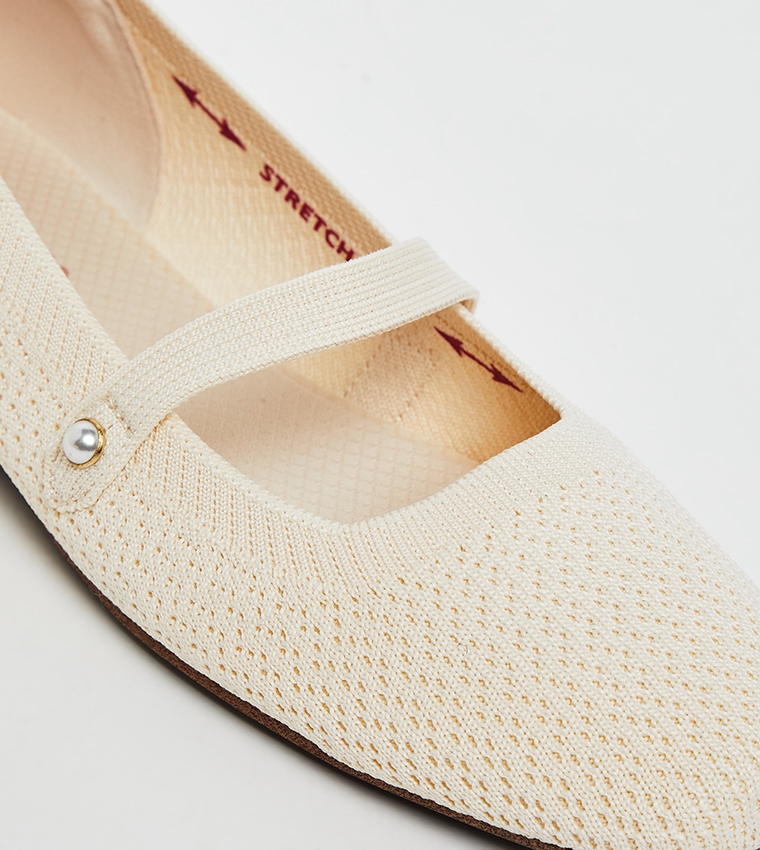 CLEO SQUARE - LAVISH LOVE Knitted Mary Janes