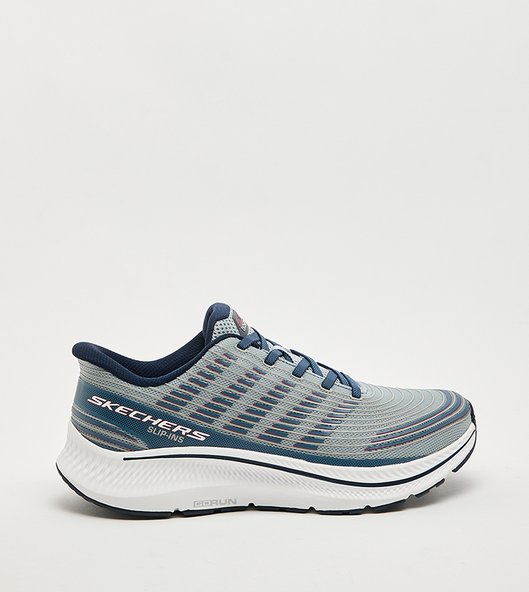 Buy Skechers GO RUN CONSISTENT 2.0 Textured Lace Up Shoes In Navy