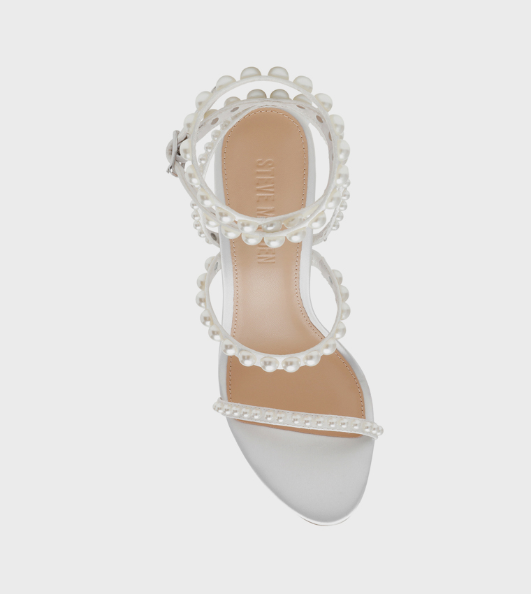 TEENA Embellished Ankle Strap Heel Sandals