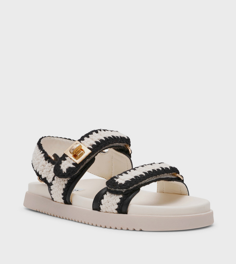 ستيف مادن  الصنادل المسطحة - أبيض Flat Sandals