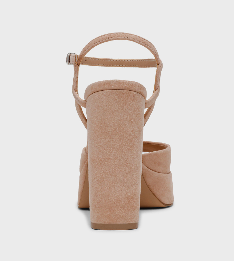 MILIANA Ankle Strap Block Heel Sandals