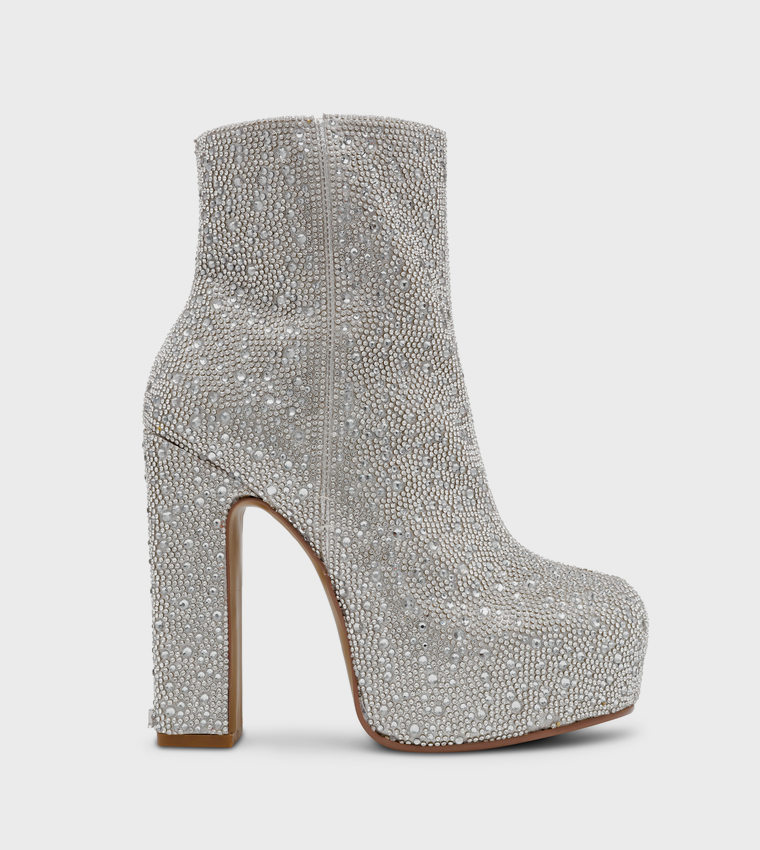 ستيف مادن  أحذية الكاحل - فضي Ankle length Boots