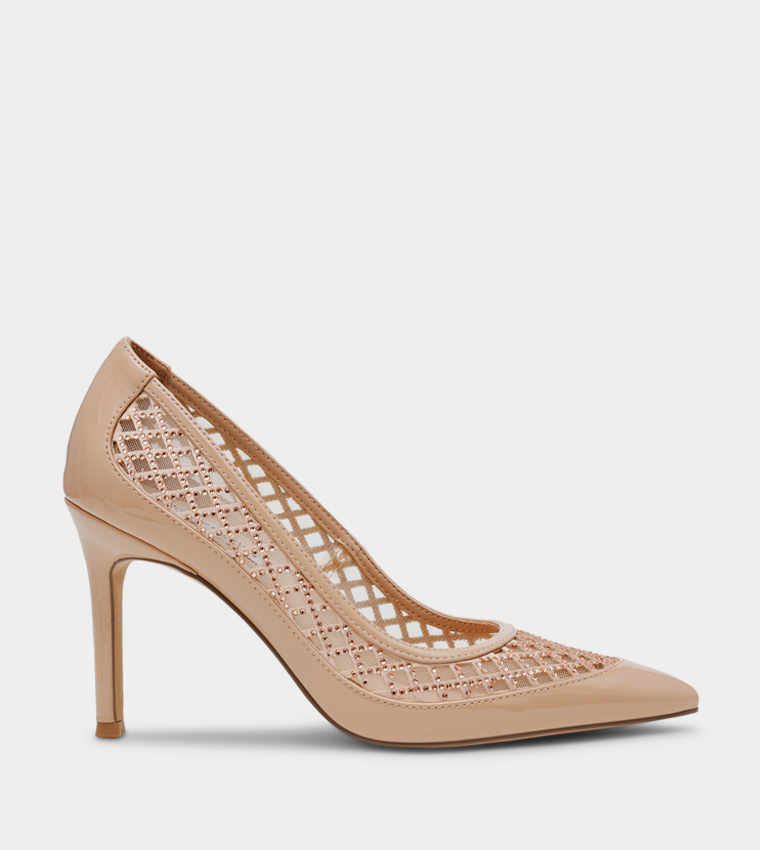 SAXXON Embellished Pointed Toe Pumps