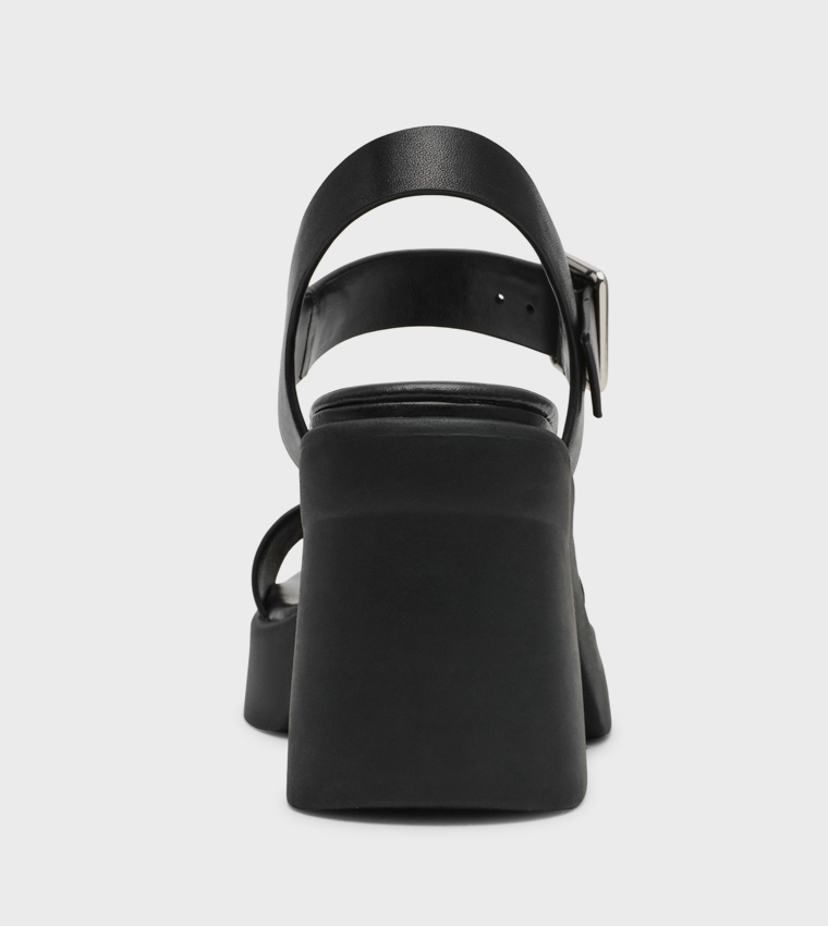 KANDRA Ankle Strap Block Heel Sandals