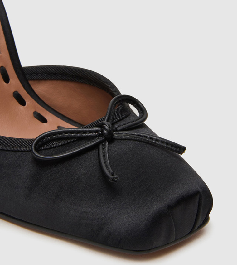 LARINA Bow Detail Ankle Tie-Up Heeled Sandals