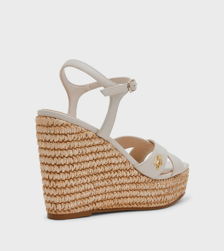 CYLO Peep Toe Espadrille Wedge Sandals
