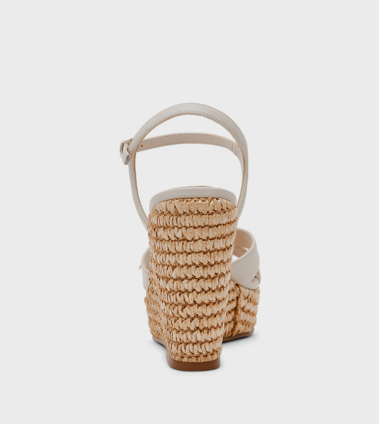 CYLO Peep Toe Espadrille Wedge Sandals