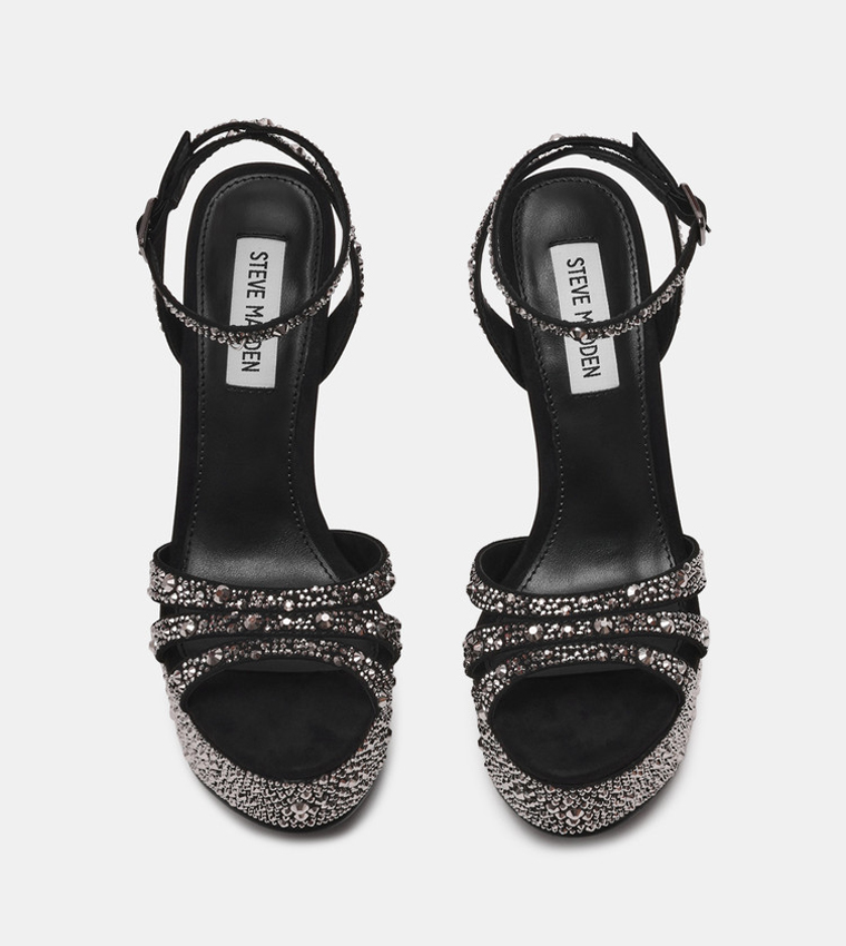 SOLACE-R Embellished Flatform Heel Sandals