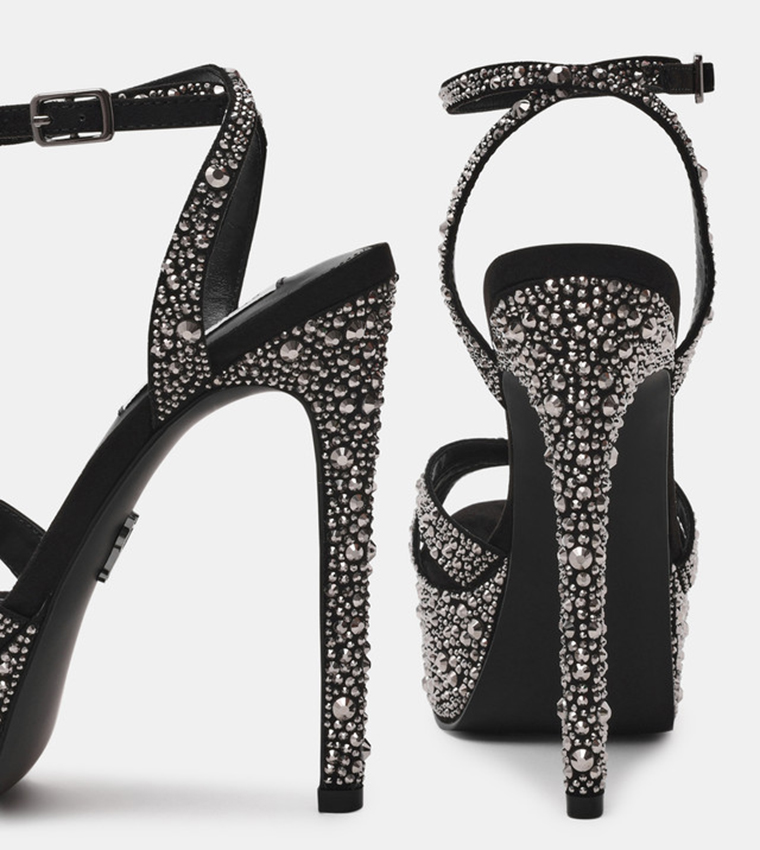 SOLACE-R Embellished Flatform Heel Sandals