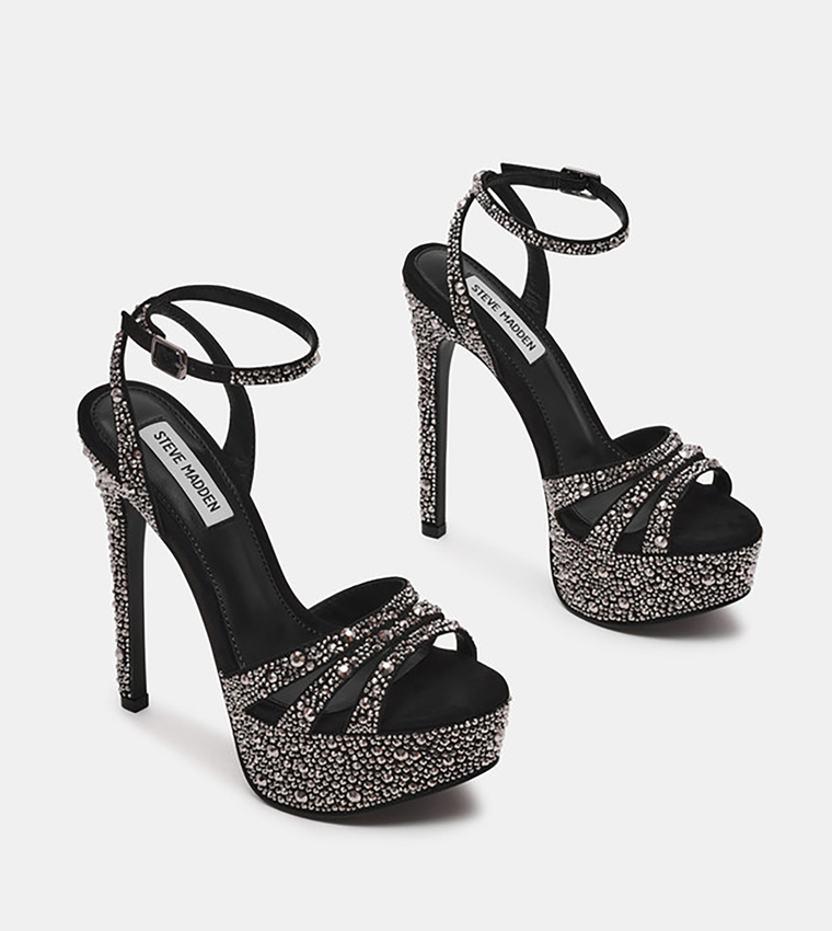 SOLACE-R Embellished Flatform Heel Sandals