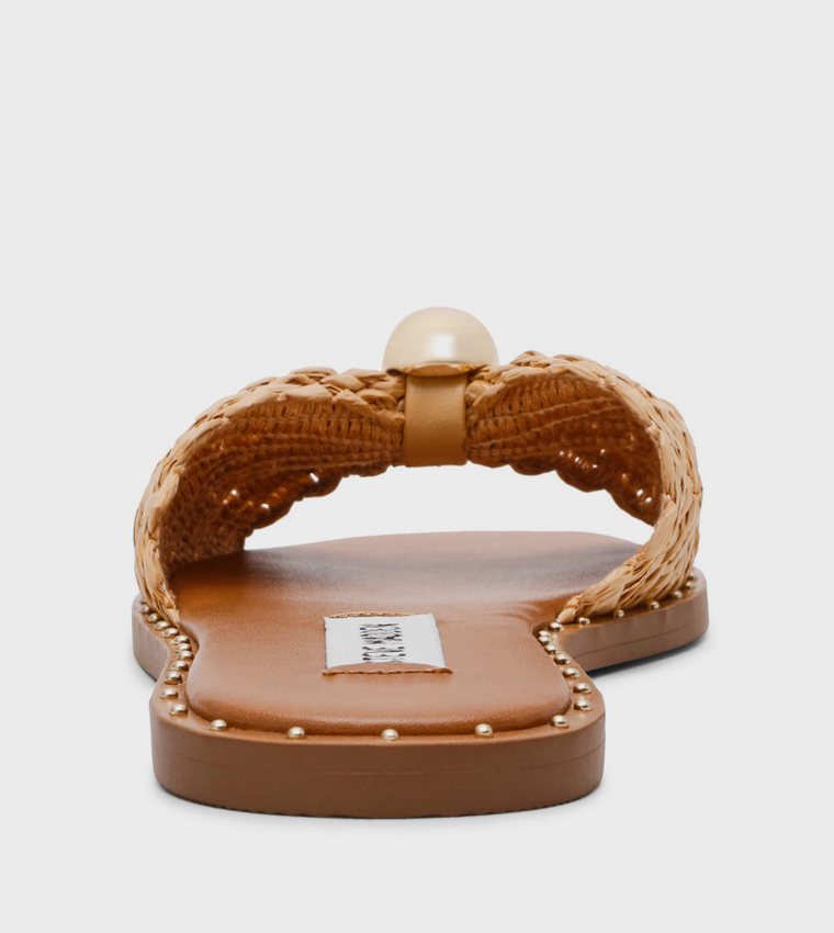 ستيف مادن  الصنادل المسطحة - بيج Flat Sandals