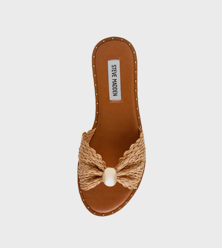 ستيف مادن  الصنادل المسطحة - بيج Flat Sandals