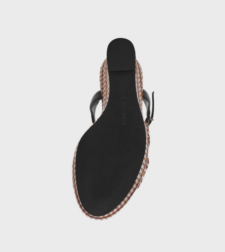 AZTEC Patterned Ankle Strap Wedge Sandals