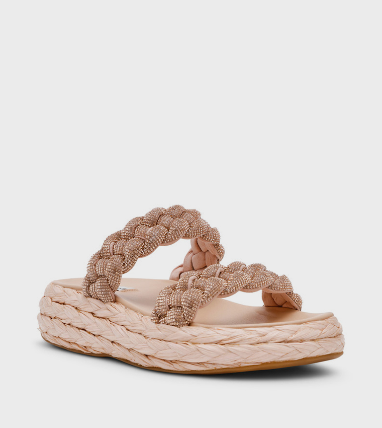 GALLIE Embellished Espadrille Platform Sandals