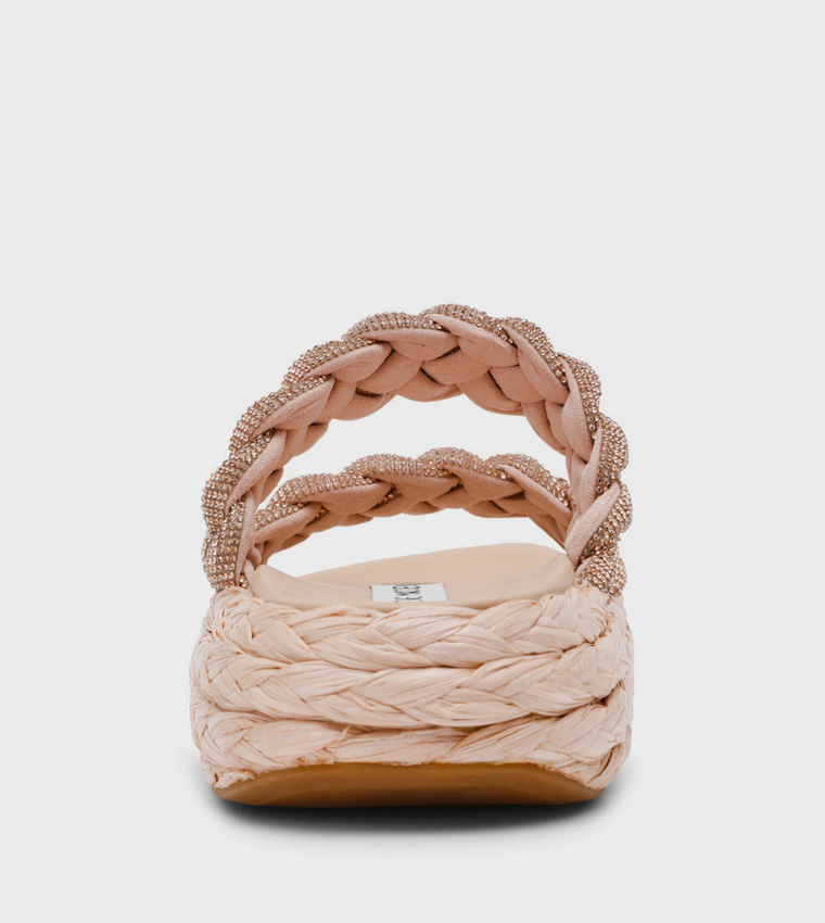 GALLIE Embellished Espadrille Platform Sandals