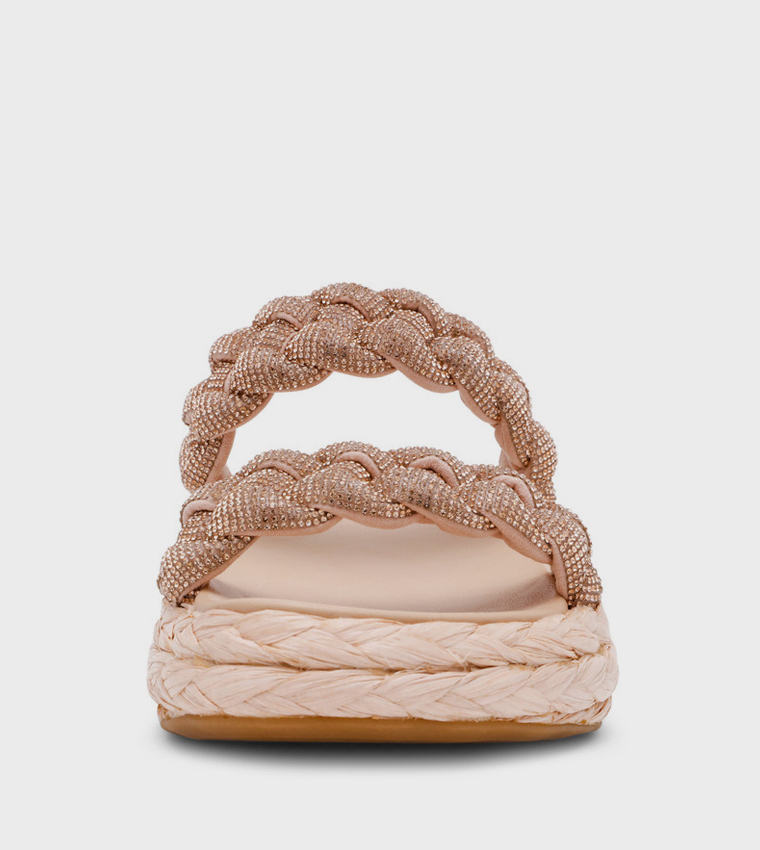 GALLIE Embellished Espadrille Platform Sandals