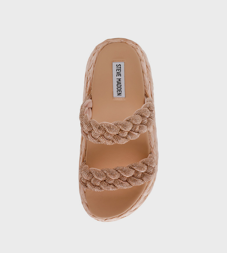 GALLIE Embellished Espadrille Platform Sandals