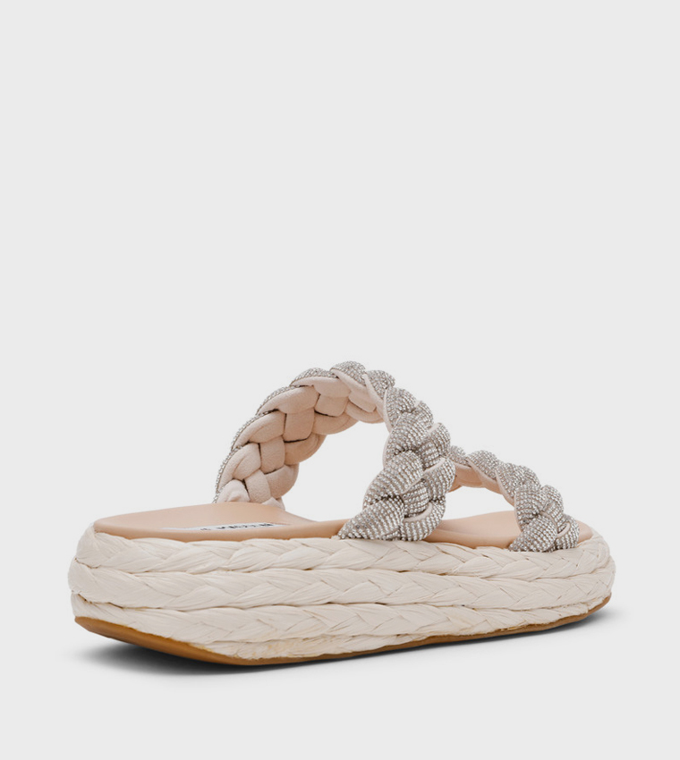 GALLIE Embellished Espadrille Platform Sandals
