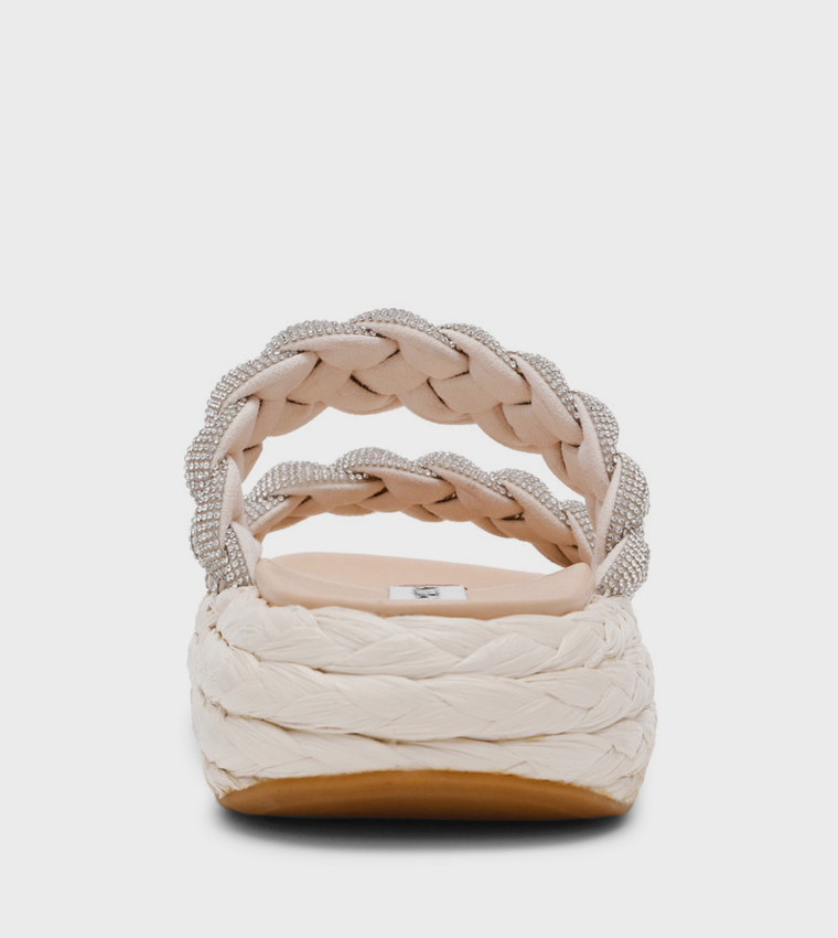 GALLIE Embellished Espadrille Platform Sandals