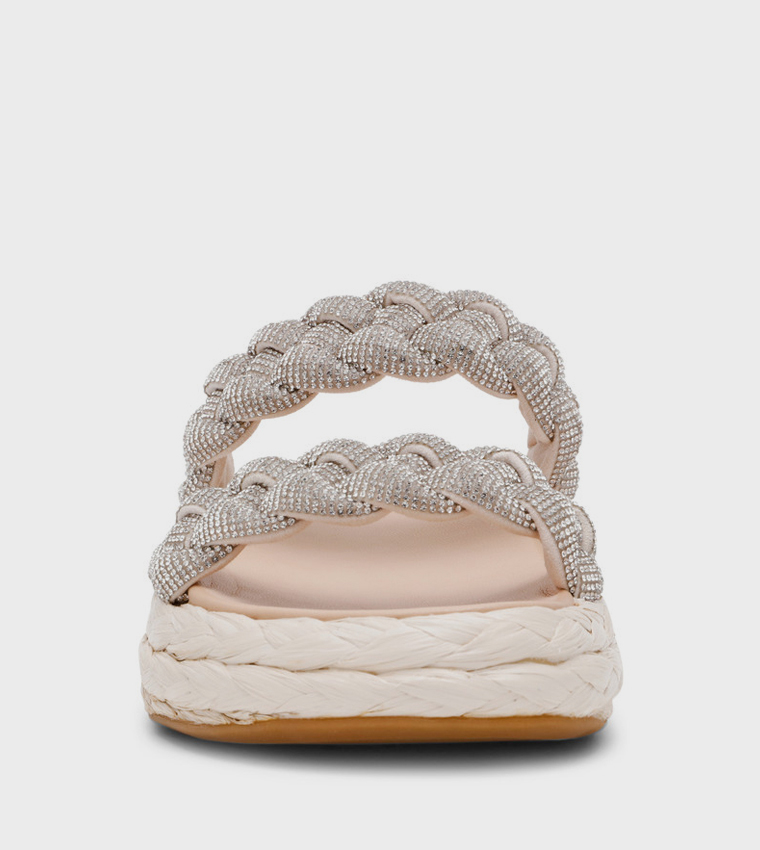 GALLIE Embellished Espadrille Platform Sandals