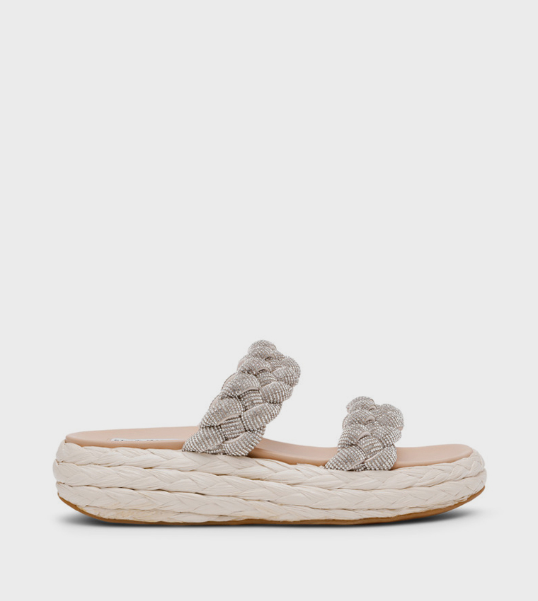 GALLIE Embellished Espadrille Platform Sandals