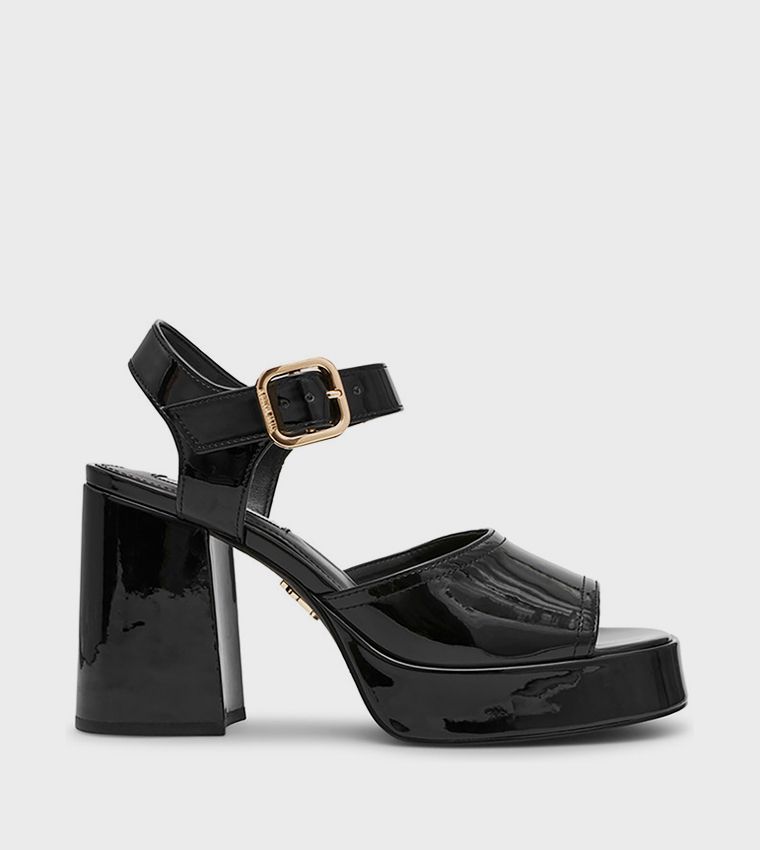 SOHO Glossy Platform Heel Sandals