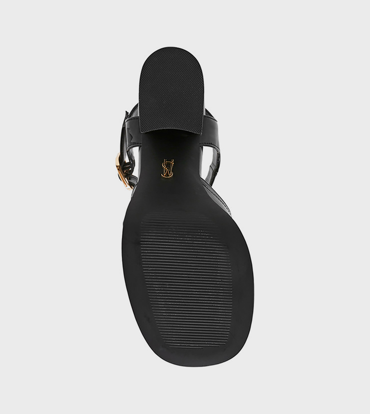 SOHO Glossy Platform Heel Sandals