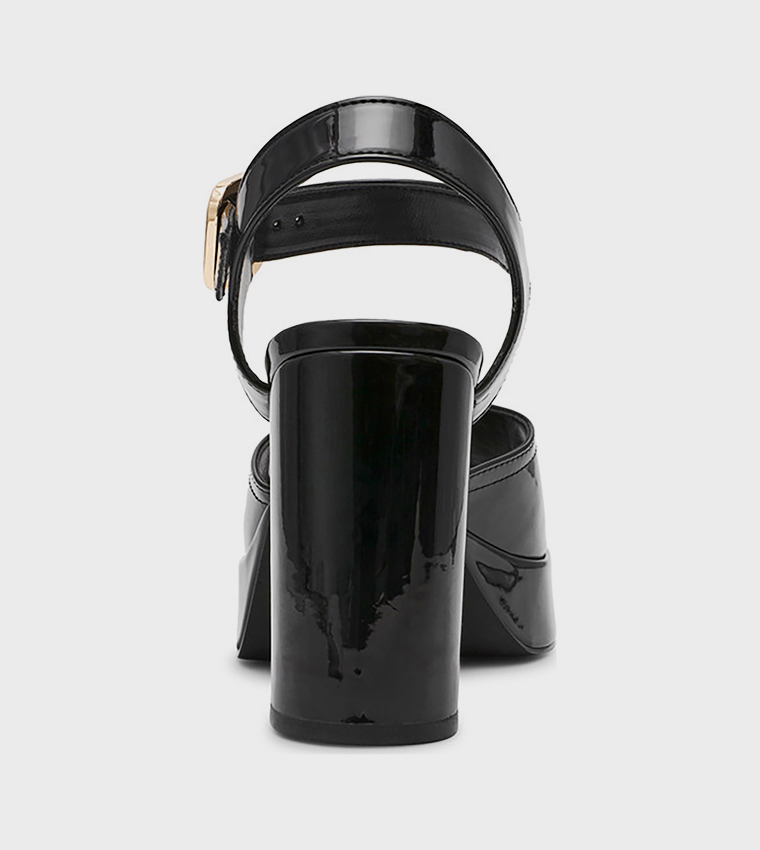 SOHO Glossy Platform Heel Sandals