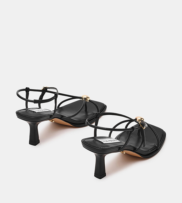 JACKPOTS Square Toe Slingback Heeled Sandals