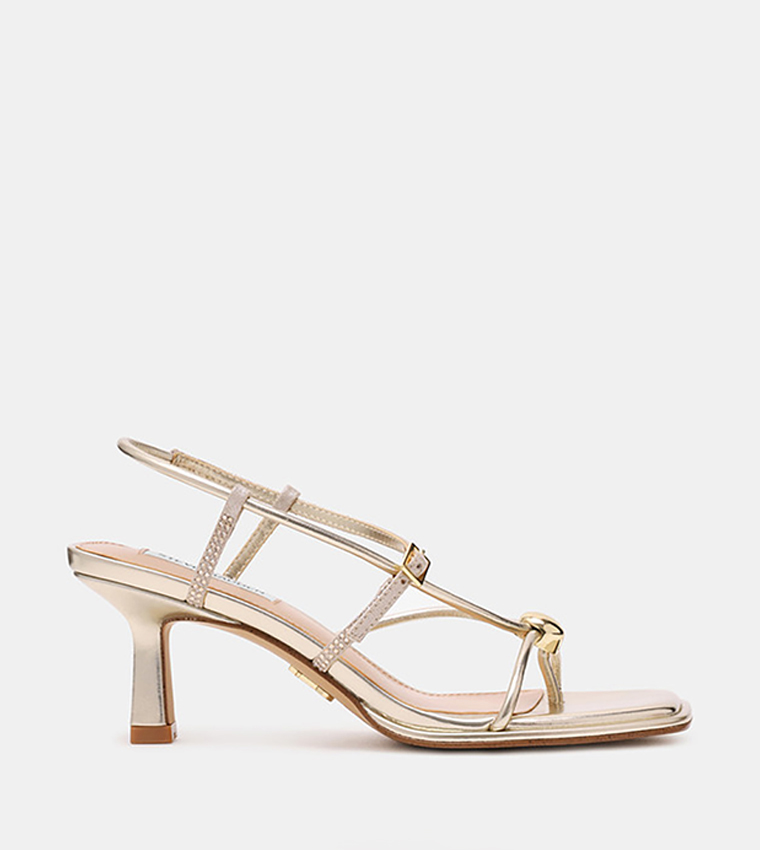 JACKPOTS-R Square Toe Slingback Heeled Sandals