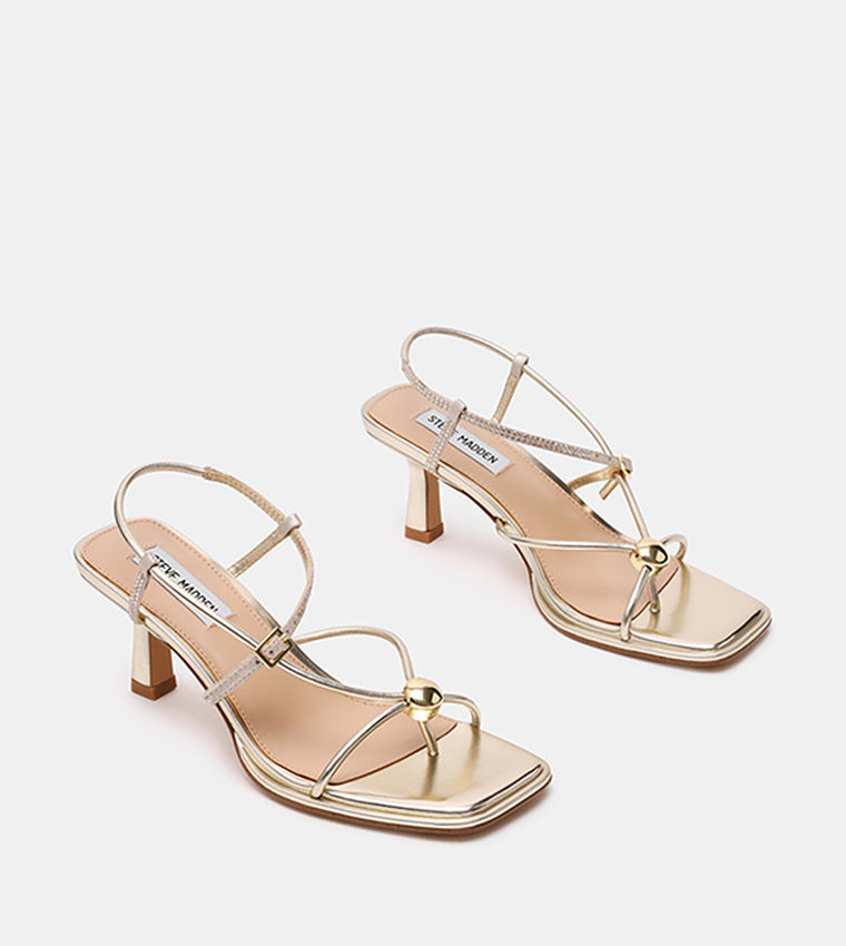 JACKPOTS-R Square Toe Slingback Heeled Sandals