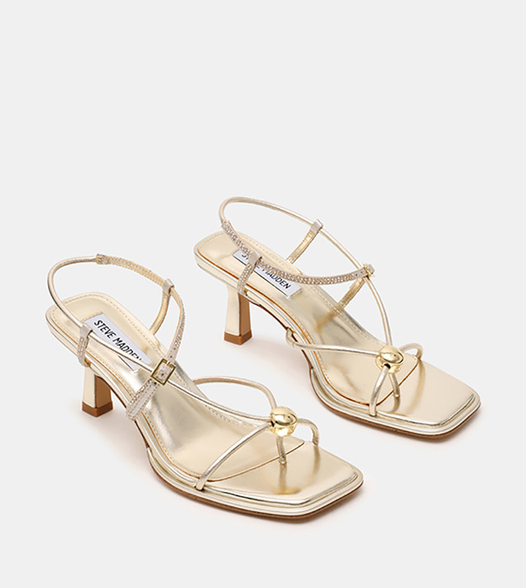 JACKPOTS-R Square Toe Slingback Heeled Sandals